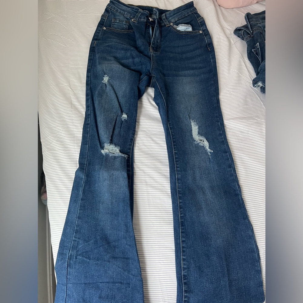 Flared Blue Jeans